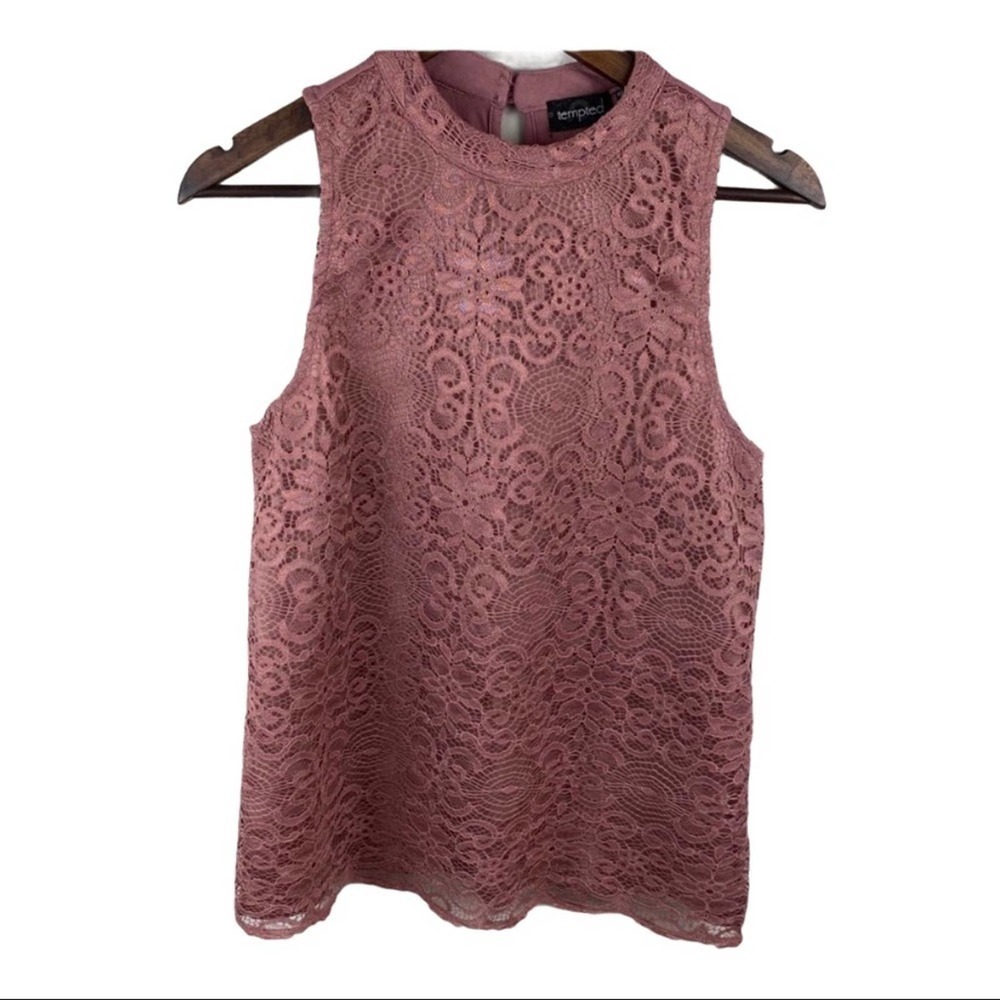Tempted Sleeveless Lace Top